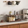 Portavasos Estilo Retro Estante Organizador para Almacenamiento de Vasos para Vasos de Agua Tazas de Café Tazas de Té Estante de Escritorio Encimera
