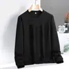 Moletom Masculino Outono e Inverno Versátil Cor Sólida Simples Solto Gola Redonda Top Tendência Casual Solto Confortável Roupa Externa Camiseta