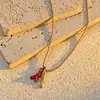 Collar Colgante Pez Pequeño y Tortuga Estilo Vacacional Transfronterizo Europeo y Americano, Collar Clavícula Cadena Fina de Coral y Estrella de Mar Temática Oceánica