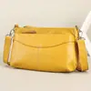 Bolso de Hombro de Cuero de Vaca de Primera Capa de Mujer de Venta Caliente de Moda Simple de Comercio Exterior para Mujer Bolso Cruzado de Gran Capacidad Moderno
