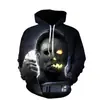 Cos Moonlight Panic Horror Horror Horror Vestido Suéter Impresión 3D Moda Europea y Americana Halloween Sudadera con Capucha