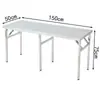 Mesa Plegable de Acero Inoxidable Engrosado Mesa de Comedor Rectangular para el Hogar Banco de Trabajo Comercial Mesa para Puesto de Mercado Nocturno para Barbacoa al Aire Libre