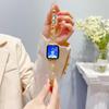 Adequado para Apple Watch Apple Watch com iwatch987 Trevo de quatro folhas com diamante Corrente de metal de alta qualidade para mulheres