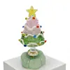 10.5cm Base Giratoria de Cerámica Jingdezhen Adorno de Árbol de Navidad Manualidades de Vidrio Cerámicas Navideñas
