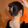 Metal de Luxo Leve Espigas de Trigo Grande Presilha de Cabelo Pinça Tubarão Grande Disco Presilha de Cabelo Feminino Quantidade Múltipla Presilha de Cabelo Acessório de Cabeça Atacado Presilha de Cabelo