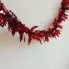 Decoração de Natal Folhas Atravessadas Atacado, Fitas Coloridas, Decorações de Festa, Galhos Festivos Coloridos, Fitas Coloridas, Cártamo 2m Denso
