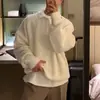 Camisa Polo de Manga Larga con Cuello de Solapa Estilo Coreano Lujo Ligero para Hombre Joven Sensación de Gama Alta Chaqueta de Punto Ropa de Abrigo Otoño Invierno Jersey Superior
