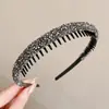 Tiara fina de alta qualidade para mulheres, presilha de cabelo antiderrapante para lavar o rosto, uso diário, com dentes, para o topo alto da cabeça para fazer o rosto parecer menor, acessório de cabelo