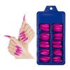 120 Puntas de Uñas Brillantes de Color Sólido Forma de Gota de Agua Transfronterizas Multicolores Puntiagudas Estilo Europeo y Americano Uñas Postizas