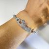 Europa, América y Oriente Medio transfronterizos llenos de pulsera de leopardo diamante personalidad moda hombres y mujeres usan pulsera de guepardo joyería de lujo venta al por mayor
