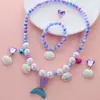 Colar de Sereia DIY Conjunto de Miçangas Peroladas Hipoalergênico Colar de Sereia Princesa Fofa Joia