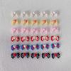 Mini joyería para uñas de lazo de doble capa de color sólido accesorios de resina aretes accesorios de joyería al por mayor material para pasador diy