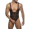 Bodys Eróticos para Hombre de Una Pieza con Forma Ergonómica Encaje Gay Tanga Sexy Translúcida con Abertura Alta Ropa Interior