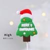 Decoração de bolo de Natal 2024 urso coelho cartão anel de grama folhas chuva seda véspera de Natal festa de feriado plug-in