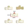 Acessórios para Joias de Liga DIY Letras Inglesas Amor Placa de Gotejamento de Óleo Pulseira Chaveiro Pingente de Colar W503