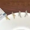 Pendientes Nuevos de Nudo Cruzado con Diamantes Brillantes, Pendientes de Lujo de Alta Gama, Diseño de Nicho, Pendientes Únicos y Versátiles