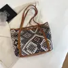 Bolso de Hombro Nuevo Estilo Étnico, Sencillo y de Gran Capacidad, Diseño para Mujer, Estilo Urbano de Moda, Bolso de Lona Portátil para Hombro
