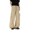 Pantalones de paracaidista de estilo americano con pliegues y corte curvo para hombre, pantalones deportivos de verano modernos para exteriores de secado rápido, pantalones casuales de pierna ancha