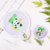 Ventilador Dobrável Refrescante de Verão com Desenhos Animados, Mini Ventilador para Estudantes, Pequeno Ventilador Coberto de Tecido, Criativo e Dobrável