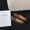 Sapatos femininos de salto baixo, novos modelos da moda francesa, sapatos prateados de camada única, sapatos com laço de boca rasa, para primavera e verão