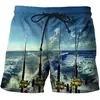 Shorts masculinos europeus e americanos transfronteiriços de 2023 3D AliExpress de verão casuais estampados calças de praia podem ser uma geração de cabelo
