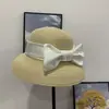 Sombrero de Paja de Ala Ancha con Lazo Elegante de Verano para Mujer Estilo Japonés Versátil Protección Solar Sombrilla Sombrero de Pescador de Moda Operado por Uno Mismo