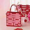 Bolsa de fieltro roja bolsa de regalo de mano estilo chino bolsa para dulces de Luna Llena de compromiso boda suministros de boda bolso de mano de fieltro