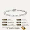 Pulsera de Tenis de Plata S925 al por mayor, Joyería de Plata de Lujo Ligero de Gama Alta, Joyería de Diseño de Nicho con Moissanita Transfronteriza, Pulsera para Hombre