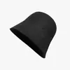 Chapéu de Pescador de Lã para Mulheres, Chapéu Bucket Estilo Japonês, Chapéu Bucket Versátil de Cor Sólida para Moda Outono e Inverno ao Ar Livre