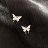 Aretes de Mariposa Diamante Flash Aretes para Mujer Sin Agujero Nivel Alto Corea del Sur Lujo Ligero Elegante Nicho Clip para Hueso de la Oreja Joyería Yiwu