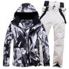 Roupa de esqui masculina espessada à prova d'água respirável prancha única prancha dupla roupa de esqui inverno neve quente equipamento de esqui