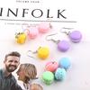 Pendientes de pastel tridimensionales con mini macarrones, pendientes, joyería, colgante coreano, dibujos animados sencillos y carismáticos.