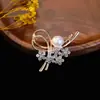 Broche Simples de Pérola Estilo Coreano, Alfinete de Fixação de Roupas de Alta Qualidade, Broche Grande Anti-Exposição, Acessórios Decorativos para Lenços