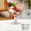 Copo de Sorvete Estilo Ins Copo Doce de Restaurante Copo de Vidro Listrado Tigela de Iogurte e Pudim Copo para Milkshake e Mousse Tigela de Sorvete