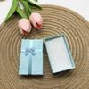 Caja de embalaje para collar, anillo, pendientes y pulsera con lazo, caja de regalo, joyero, joyero, caja para collar.
