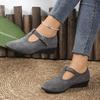 Zapatos Elegantes de Punta Fina de Talla Grande para Mujer 2025 Otoño Nuevo Cuero Suave Zapatos de Tacón Bajo Estilo Hada Zapatos Mary Jane