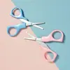 Tesoura de Unha para Bebê Doméstica Atacado Aço Inoxidável Cabeça Redonda Tesoura para Pelos do Nariz Especial para Bebê Anti-Pinch Tesoura de Manicure Portátil