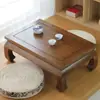 Frete Grátis Mesa de Cama Pequena de Madeira de Ulmeiro Velho, Mesa de Centro Minimalista Estilo Zen Tatami, Mesa de Chá Baixa de Madeira Maciça para Janela de Canto, Mesa de Cama