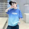 Camiseta de Manga Corta para Niños 2026 Verano Nuevo Estilo Camisetas Finas para Niños Ropa Casual Simple de Algodón Puro para Niños Grandes
