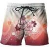 2023 Calções de Praia Transfronteiriços Costeiro Coqueiro Verão Amazon Tendência Casual Reto Estampado Calções Masculinos