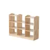Gabinete de Esquina de Madera Maciza para Jardín de Infancia Almacenamiento de Juguetes para Niños Gabinete de Almacenamiento Gabinete para Materiales de Enseñanza Montessori de Educación Temprana Gabinete para Mochilas Estantería