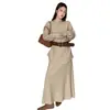 Conjunto de suéter de punto holgado de cuello redondo estilo coreano 2026 y conjunto de falda larga de dos piezas de hombros descubiertos, gris, talla única