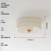 Lámpara de techo vintage Bauhaus para dormitorio principal, estilo retro francés para pasillo, balcón, estudio estilo crema, accesorios de iluminación de vidrio para comedor