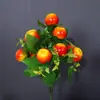 Fruta Simulada Pequena Laranja Kinkan Maçã 12 Cabeças Espuma Fruta Cabo Flor Decoração de Casa Display Fruta Falsa Simulada Atacado