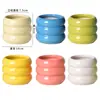 Maceta de Cerámica Transfronteriza Escandinava Creativa Simple Suculenta Maceta de Porcelana Combinación Redonda Planta Verde Maceta Macaron Jardinería