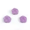 Accesorios hechos a mano de rosa flocado para bricolaje, 19 mm, ramo de rosas de terciopelo, material para tocados, accesorios de flores artificiales