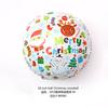 Globo de película de aluminio de dibujos animados para decoración navideña, tienda de centros comerciales, suministros de decoración para fiestas navideñas, globo de Papá Noel