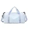 Bolsa de Viagem Curta Xadrez da Moda Grande Capacidade Leve Esportiva para Yoga Feminina com Compartimento Separado para Roupas Molhadas e Secas Multifuncional para Natação