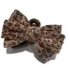 2025 Presilha de Cabelo Meio Rabo com Laço Estampa Leopardo Profundo Altura 11cm Acessório de Cabelo Estilo Coreano para Mulheres
