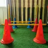 Cono Marcador de 32 cm Obstáculo Entrenamiento de Fútbol Valla Multifuncional Barrera de Agilidad Altura Ajustable Lanqi